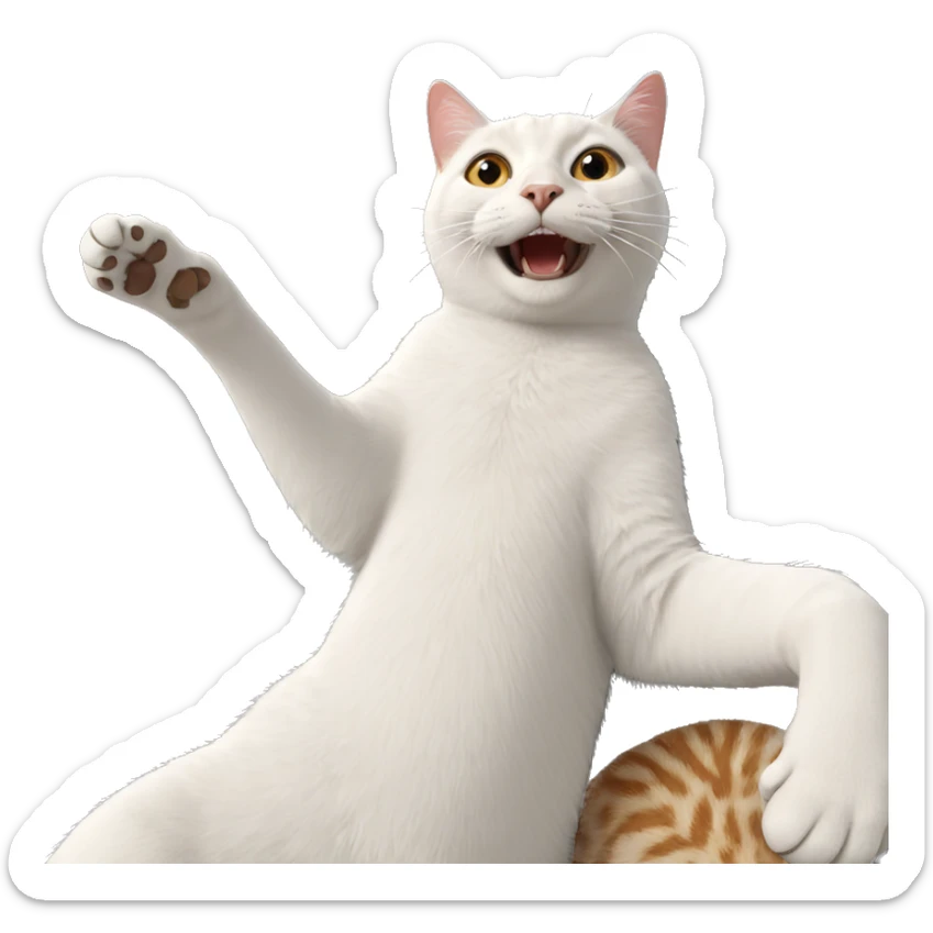 realistic cat looking at viewer sticker