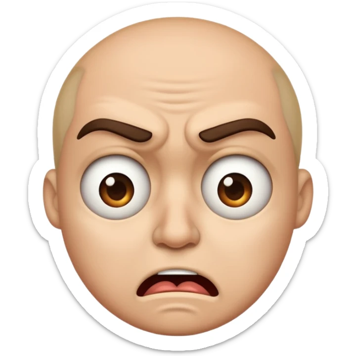 I need you to make an emoji of the gen z stare, like confusion, disgusted and kinda angry sticker