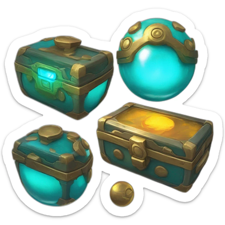 Pokemon Game LootCase Color DarkCyan Rich Treasure Legendary Epic Pokeballs Pokemons and Pokemon Items Inside this have Shiny Glow sticker