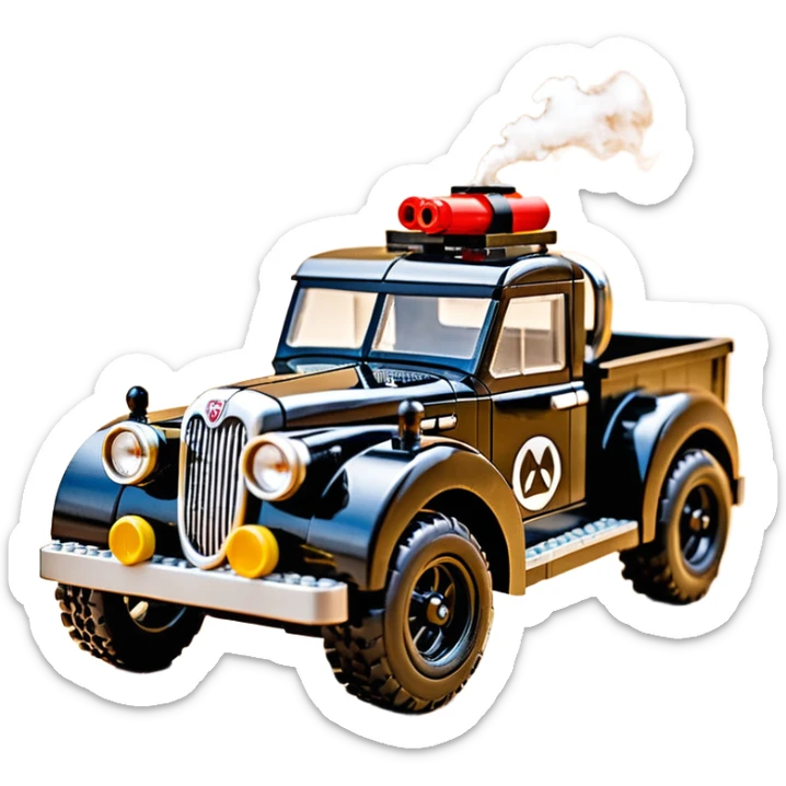 1:10 off-road lcg smoking Basher Wednesday Adam’s CatWoman’s 1954 blackened tarnished hotrod Lego jaguar extended cab rc pickup (extra wide low-profile pin tires without fenders) sticker
