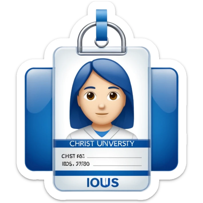 generate an ios genmoji of a college id card that says "CHRIST UNIVERSITY ID" sticker