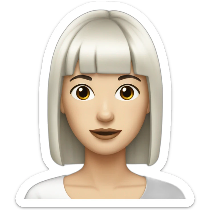 white-woman-with-black-hair-and-straight-fringe sticker