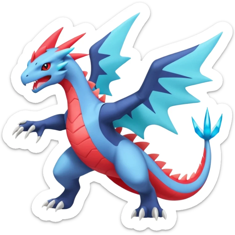 Inteleon-Amaura-Salamence-Zekrom-Pokémon-fusion (full body) sticker