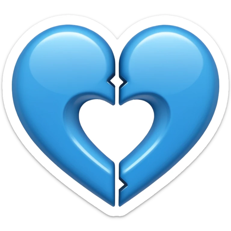 emoji de los dos corazones enlazados pero en color azul sticker