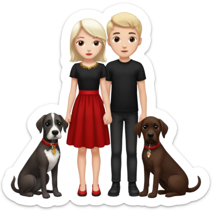 Wow good now just change the colour of dress girl red boy black dane sticker