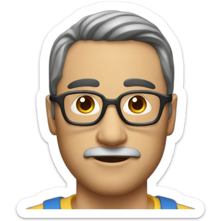 Men, cuerpo entero, Apple, 40 years old, 120 kilos, 1.90 m hight sticker