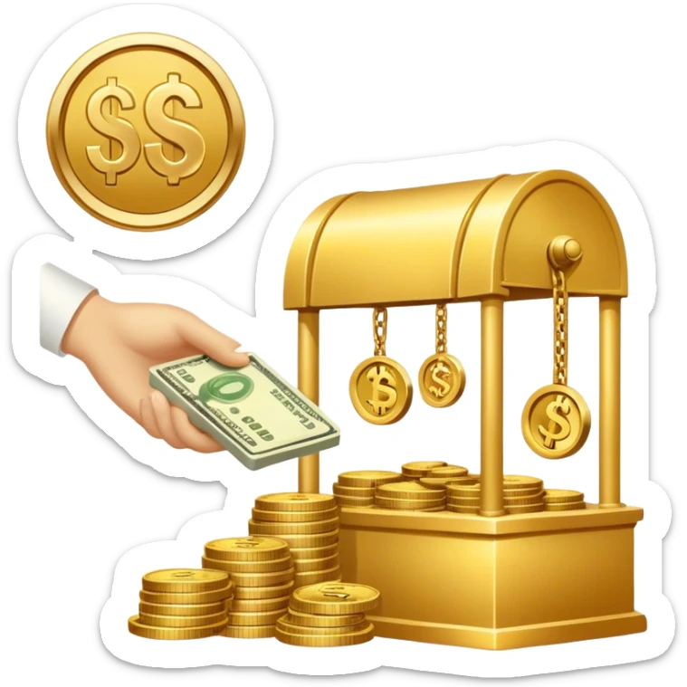 ransaction, fees, commission, payment, sale, deal, charge, money, percentage, cost, platform, service, earnings, deduction, financial, cost structure sticker