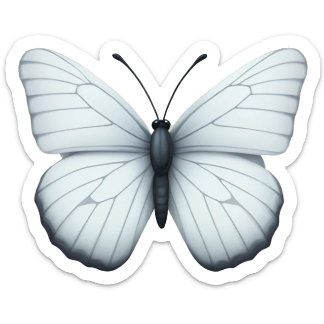White butterfly  sticker