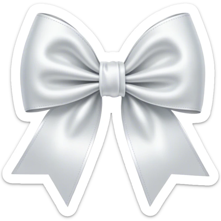 White bow sticker
