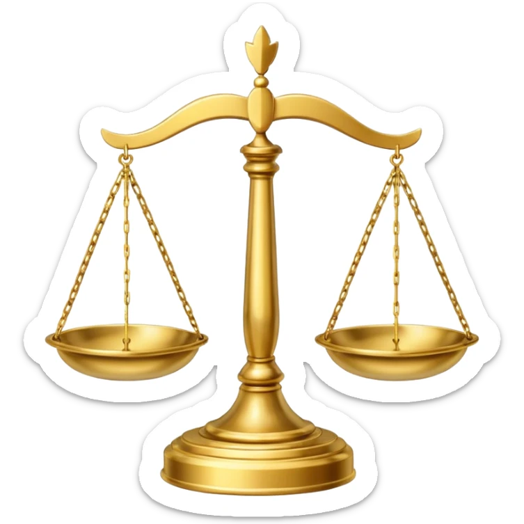 Courtroom Items, Scales of Justice – balance symbol of fairness

 sticker