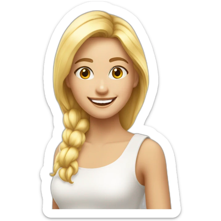 uen fille blonde avec des ailes et un jolie sourire sticker