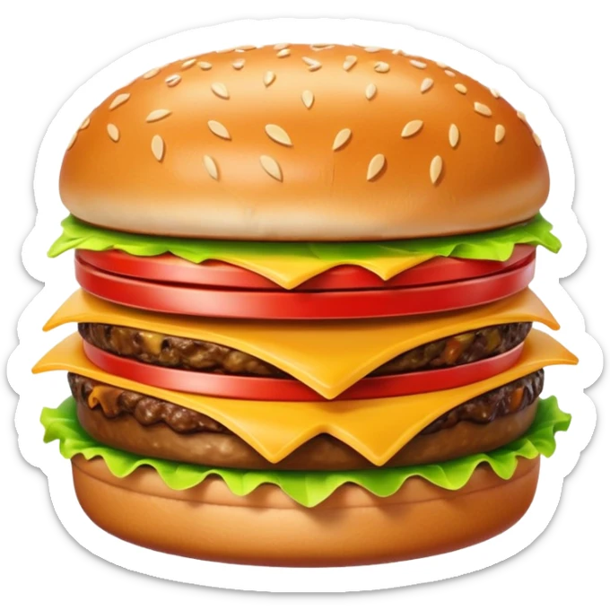 a phone that has a picture of a hamburguer in the frames of the phone not outside sticker