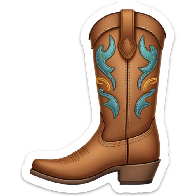 Cowboy boot sticker