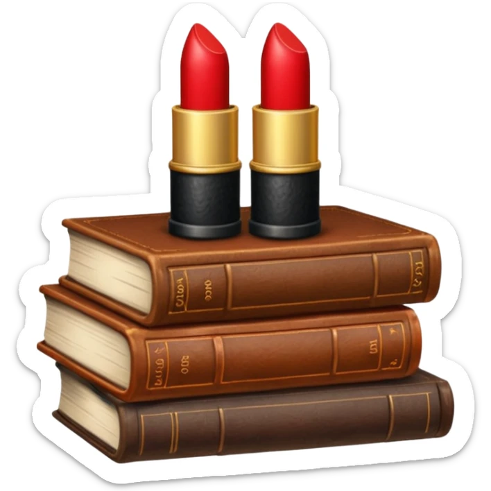 Lips and books sticker