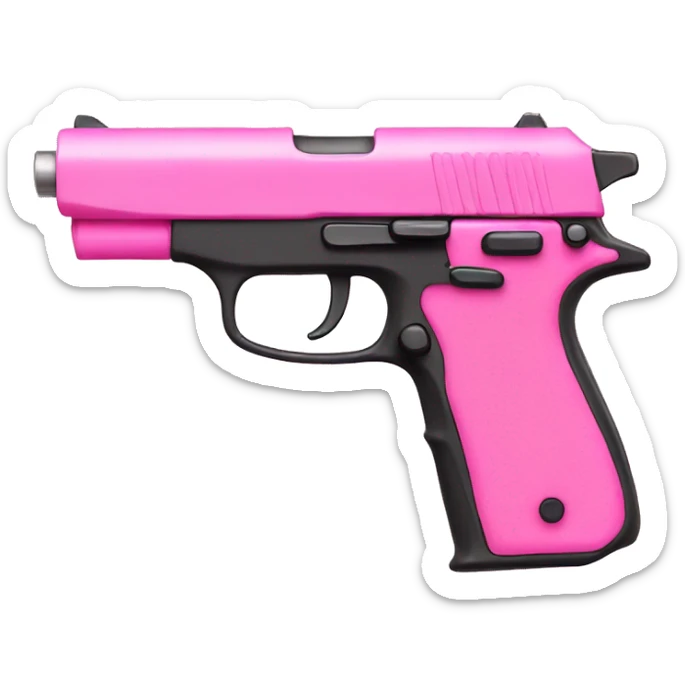 pink gun sticker