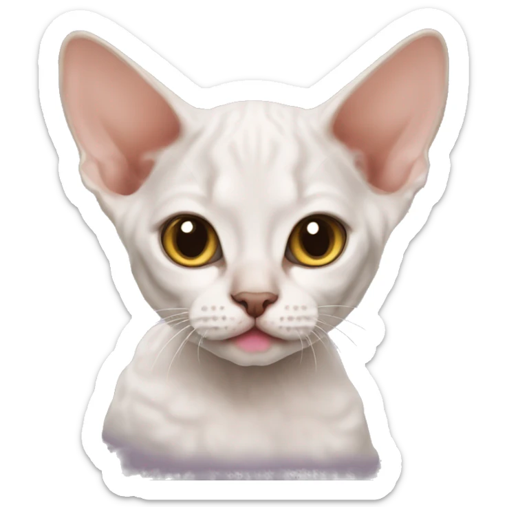 Devon rex kitten sticker
