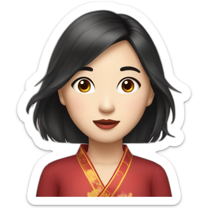 beautiful Chinese girl sticker