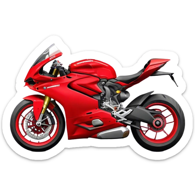 Ducati Panigale (Sportbike) - Ducati Panigale V4 (Model Year: 2022) (Iconic colour: Red) sticker