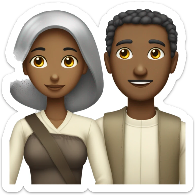 Habesha man and  Columbias Girl as a Coupé sticker