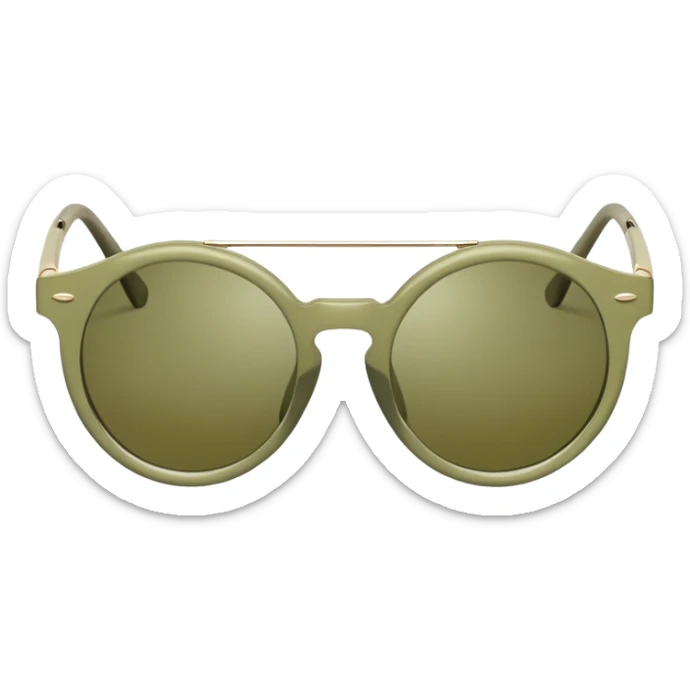 Pale olive sunglasses sticker