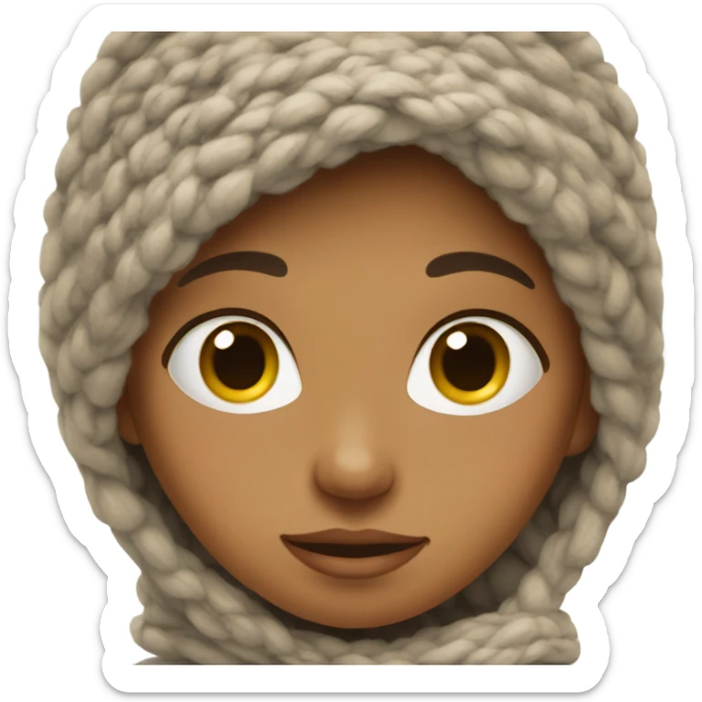 Girl wearing sweater sticker