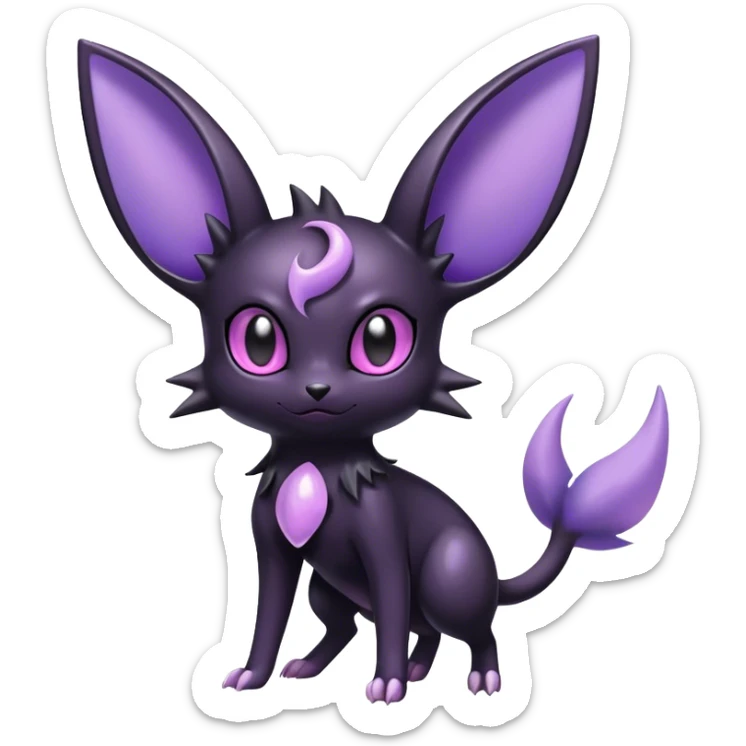 Shiny Dark Noibat-Espeon-Umbreon-Nidorino-fusion-hybrid full body sticker
