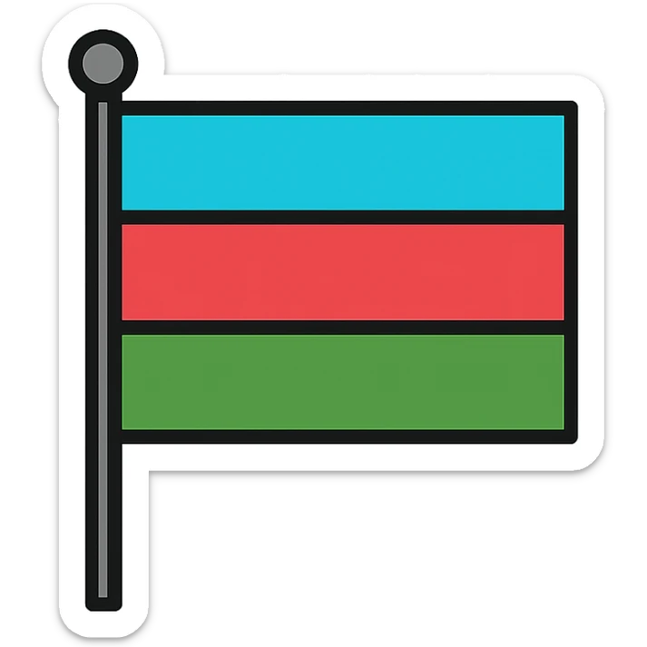 Karelia nationalist flag, horizontal tricolor, vivid colors, no text, icon sticker