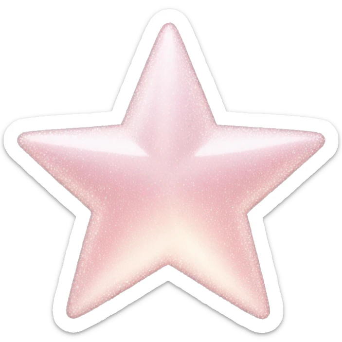 pale pink star sparkle sticker