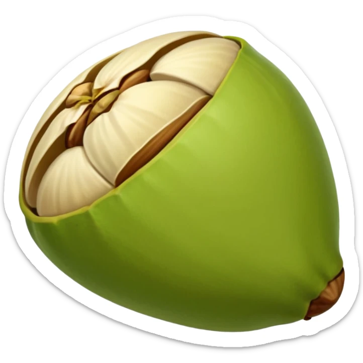 Pistachio emoji tan sticker