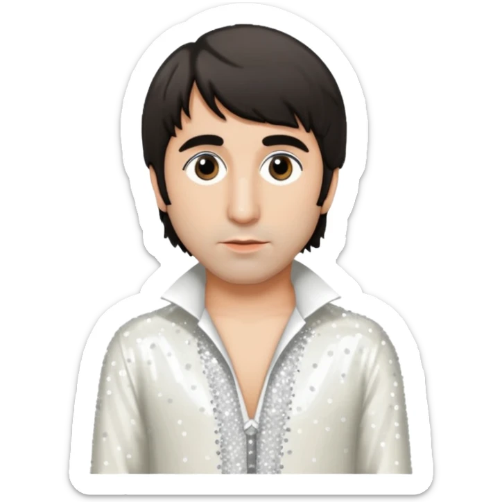 Keith Moon with white sequin outfit sticker