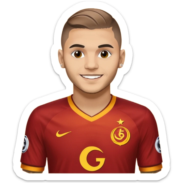 Mauro icardi Galatasaray formasıyla gol sevinci yapıyor sticker