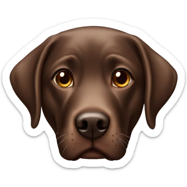 Chocolate lab sticker