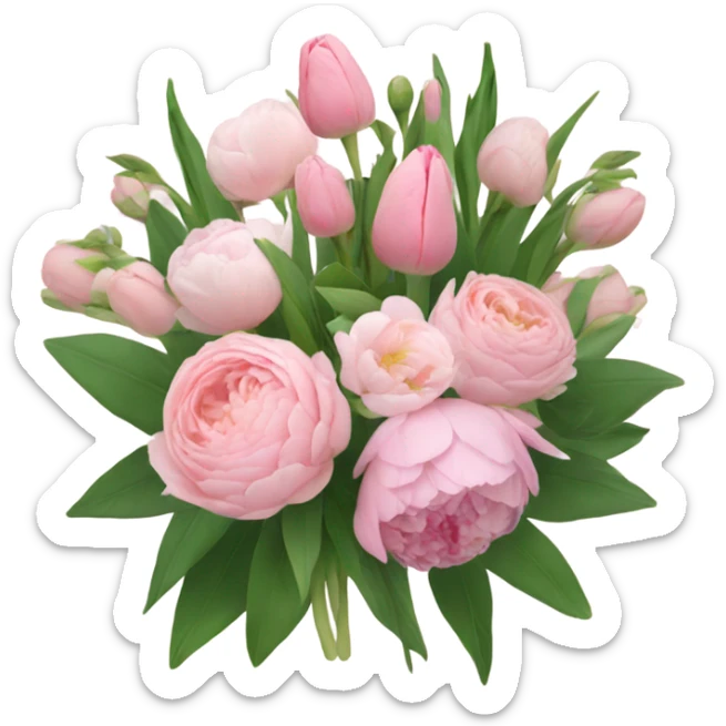 Light pink bouquet sticker