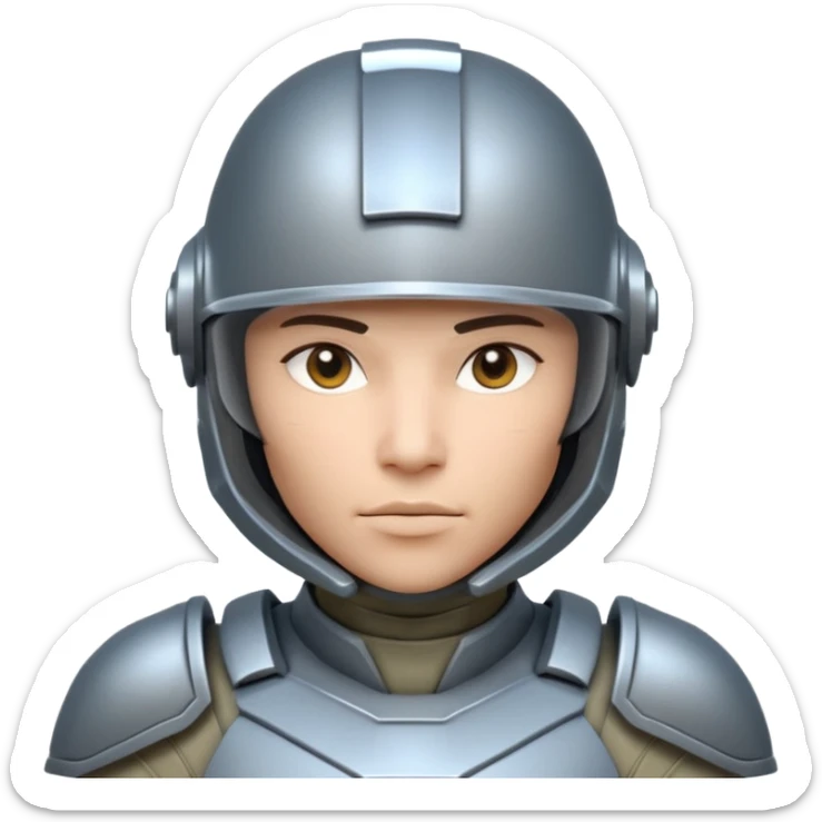futuristic armored soldier human portrait, head and shoulders only, diverse facial features, different skin tones, different face shapes, unique helmet visor variations, sci-fi armor details, 3D cartoon, mobile game icon style, clean background, no text, no watermark

 sticker