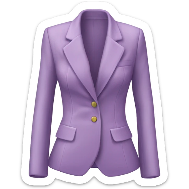 Realistic isolated pair of light purple lavender velvet feminine fashion blazer.  sticker