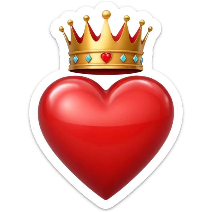 King of Hearts with out the card only the symbols sticker