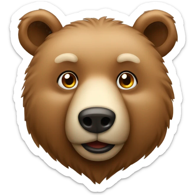 light brown bear sticker