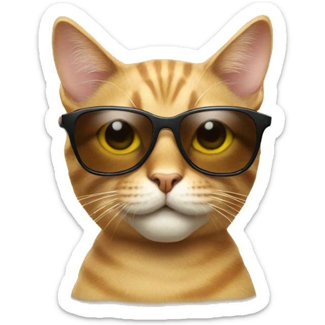 Cat with sunglasses sticker