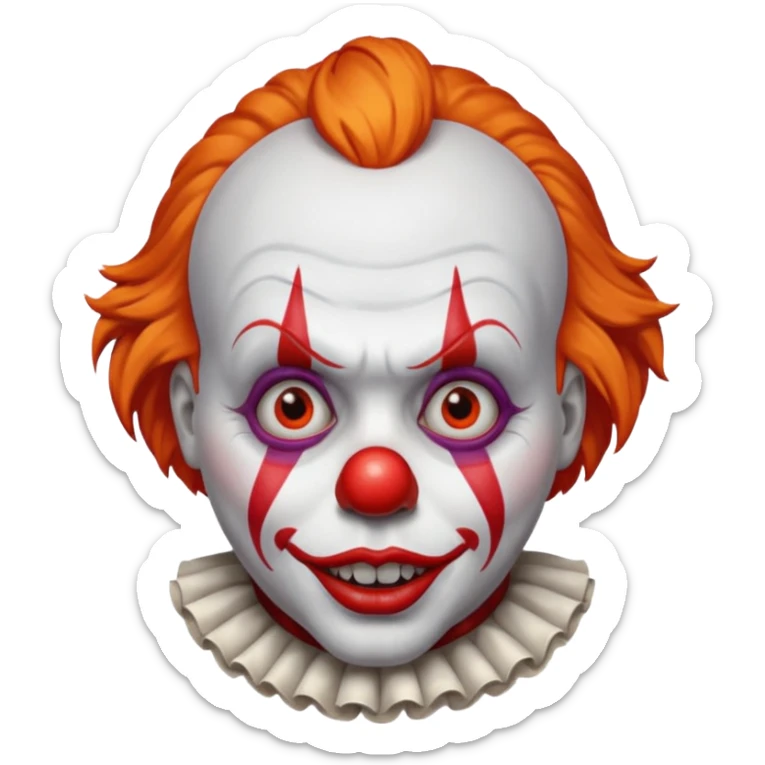 The clown from the movie IT With a little orange hair with the scary lip sticker