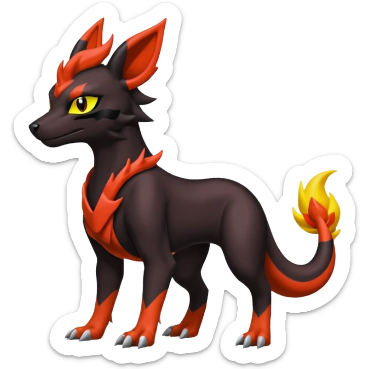 Litten-Houndoom-Salandit-Noibat-Flareon-Fakémon-Digimon-fusion (full body) sticker