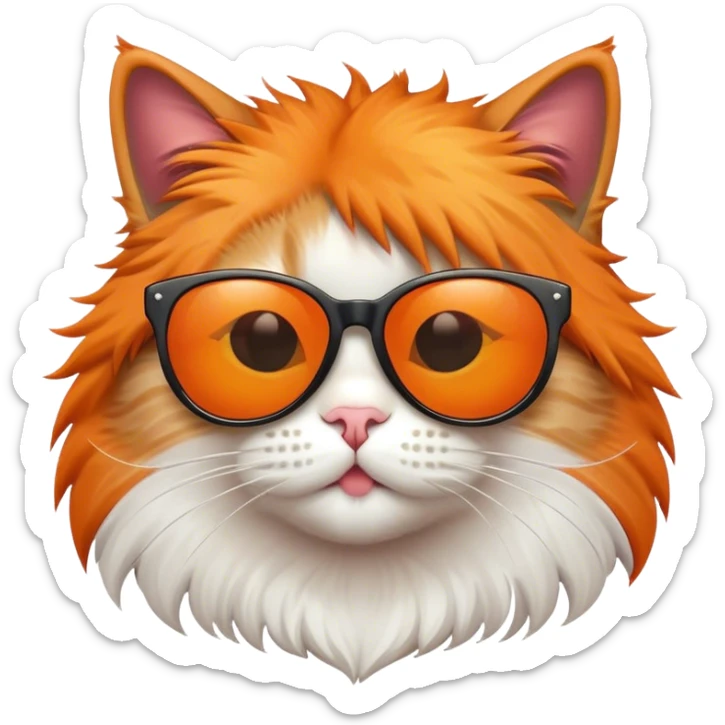 Cat with sunglasses sticker