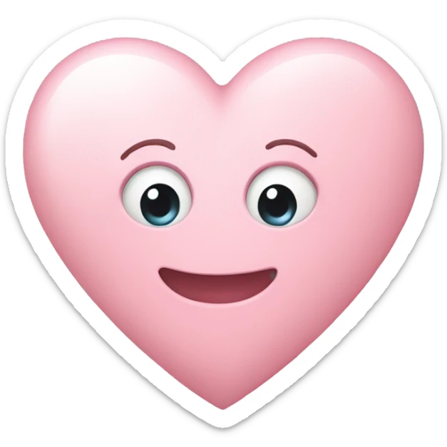 Light pink heart sticker