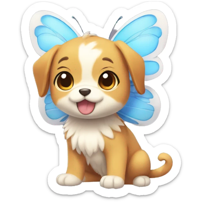 Kawaii Butterfly-Puppy-Pokémon-Fakémon Full Body sticker