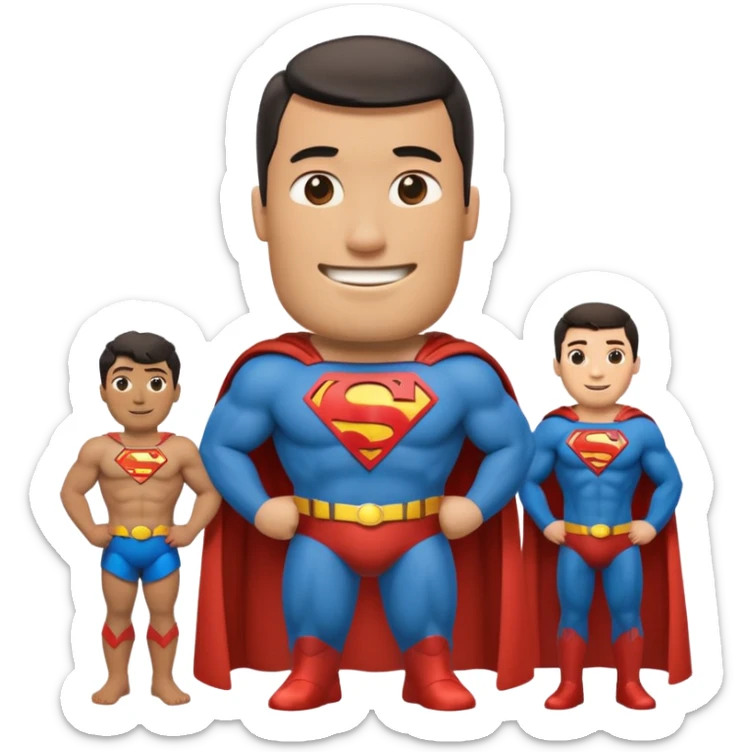 a moai emoji with a superman cape with the original face or the moai emoji with a super man saving people vibe like the superman there is some man waiting in the sky meme but then with moai sticker