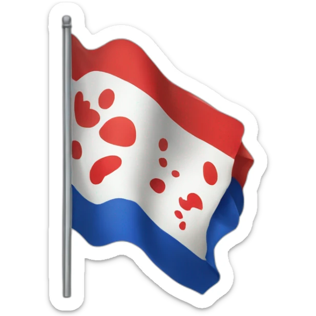 drapeau francais qui se fait frapper par les japonais sticker