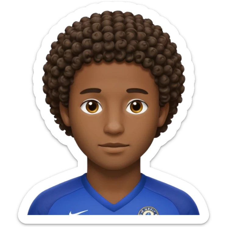 Chelsea player Esteban, with short curly hair and dark skin. sticker