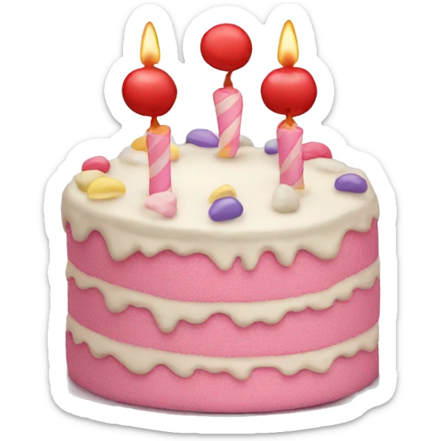 Birthday cake sticker