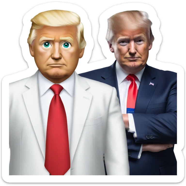 Leicester city football supporter with Donald trump  sticker