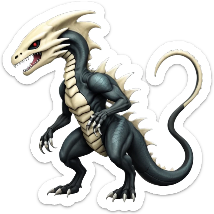  Venom-Marowak-Salandit-Xenomorph-hybrid-fantasy-creature (full body) sticker