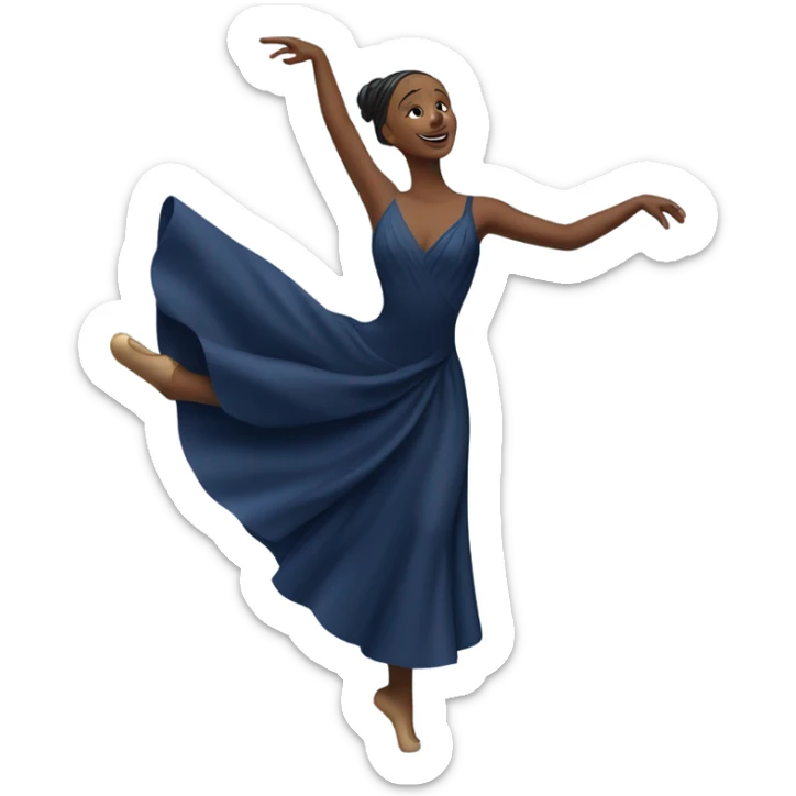 Navy blue dance sticker